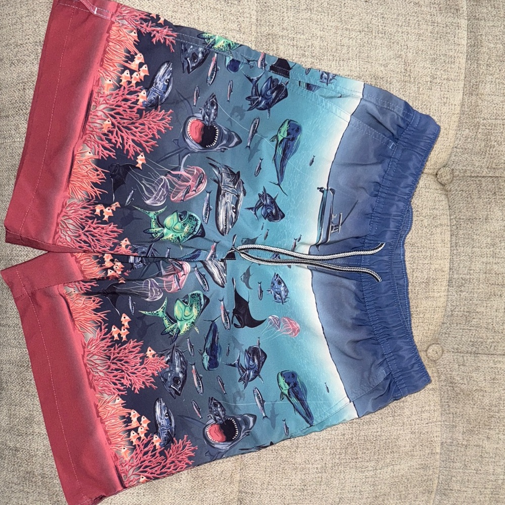 Peter Millar Colorful Ocean-Themed Swim Shorts